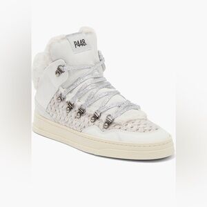 P448 women’s faux fur hiker sneakers